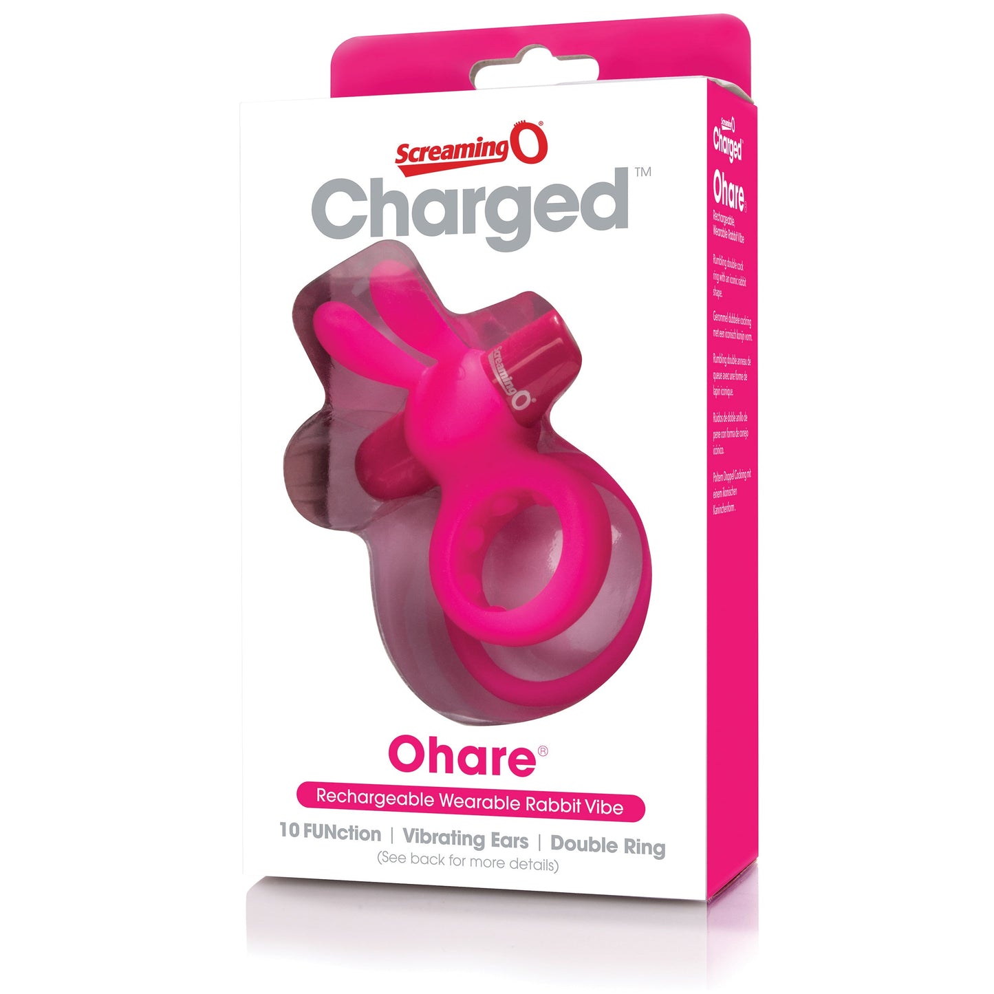 Charged Ohare – Rechargeable Double Cock Ring Rabbit Vibrator