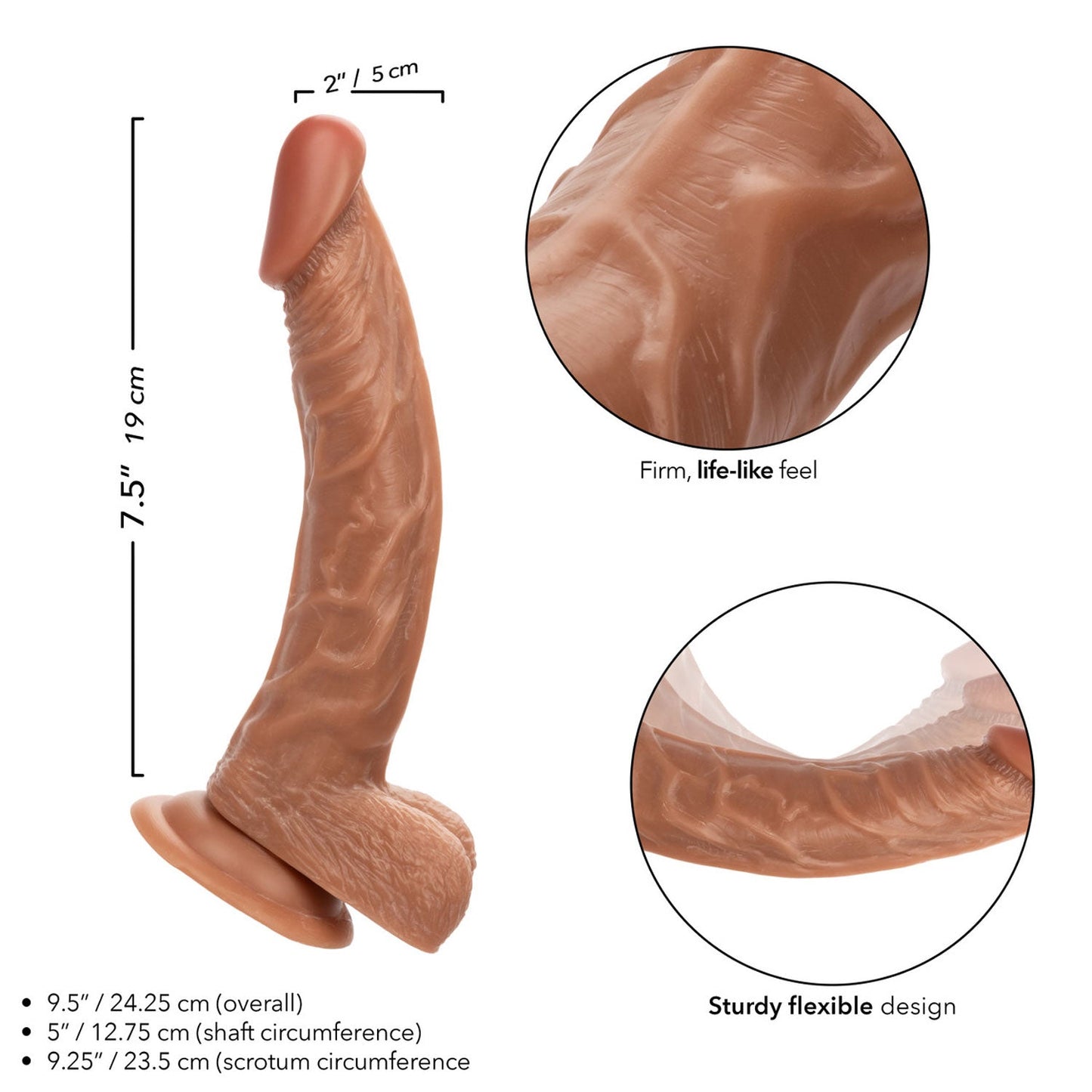 Working Stiff The Personal Trainer Realistic 7.5 Inch Flesh Tone Dildo with Suction Cup Base