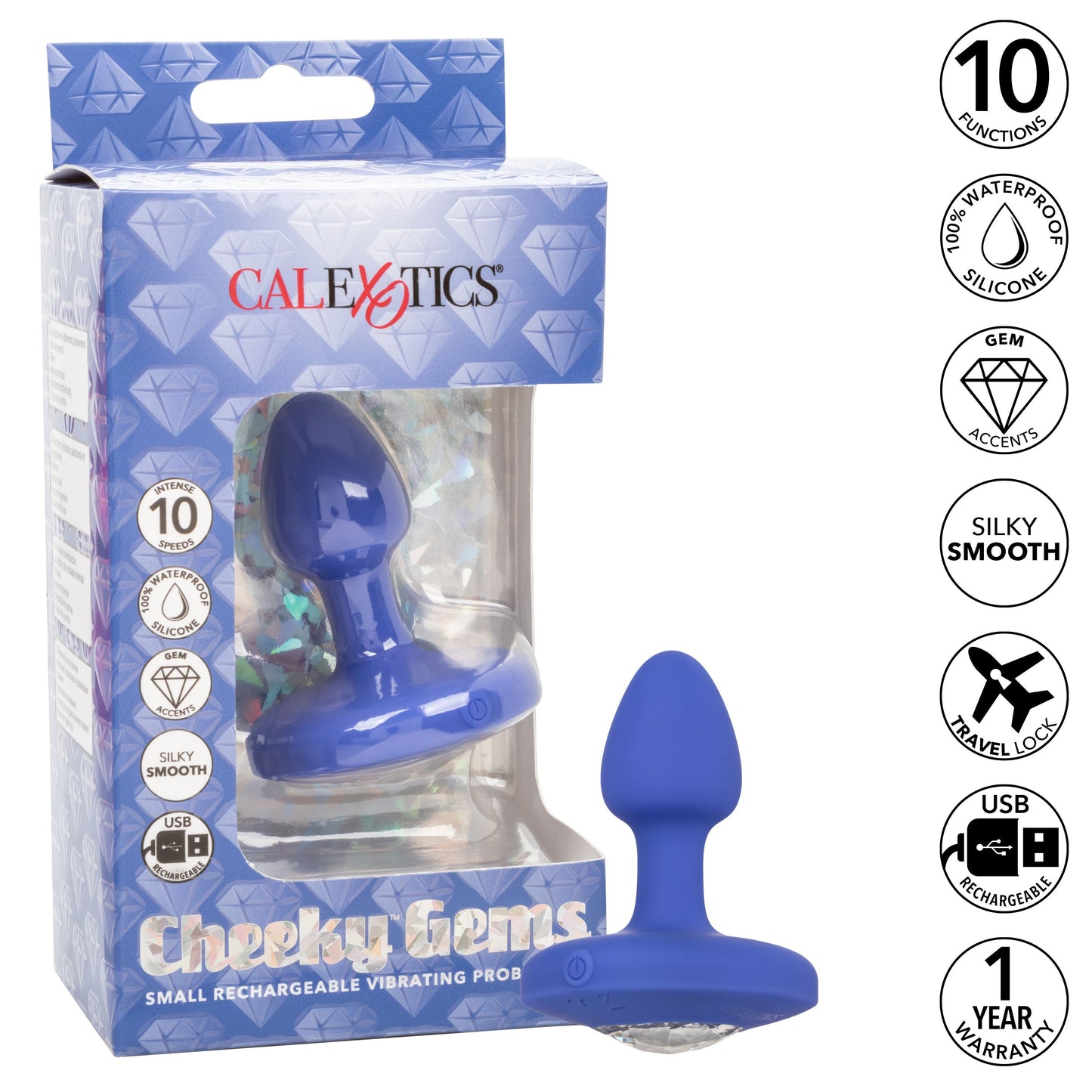Cheeky Gems Small Rechargeable Vibrating Probe – Flexible Silicone Vibrator