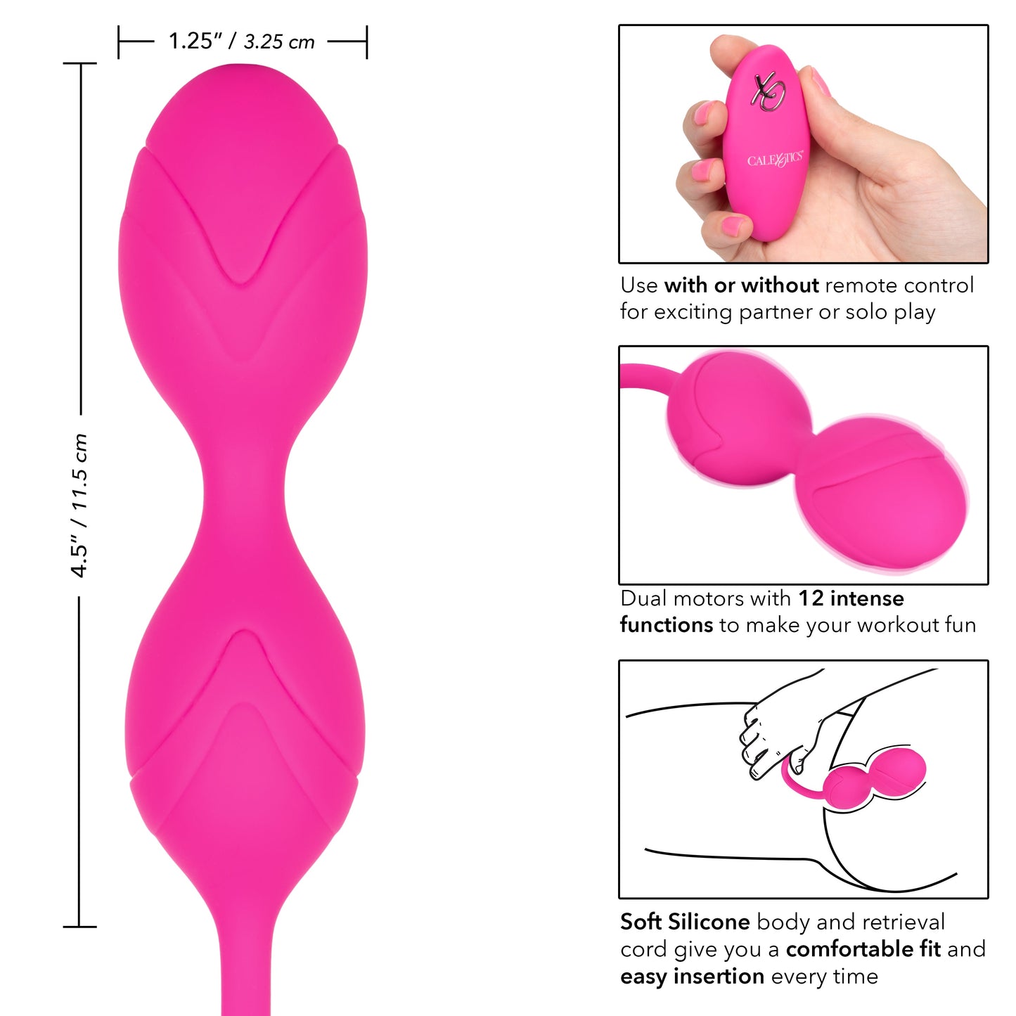 CalExotics Remote Dual Motor Kegel System – Remote-Controlled Kegel Vibrator