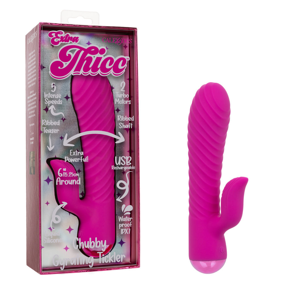 Extra Thicc Chubby Gyrating Tickler – 6 Inch Dual Motor Vibrator