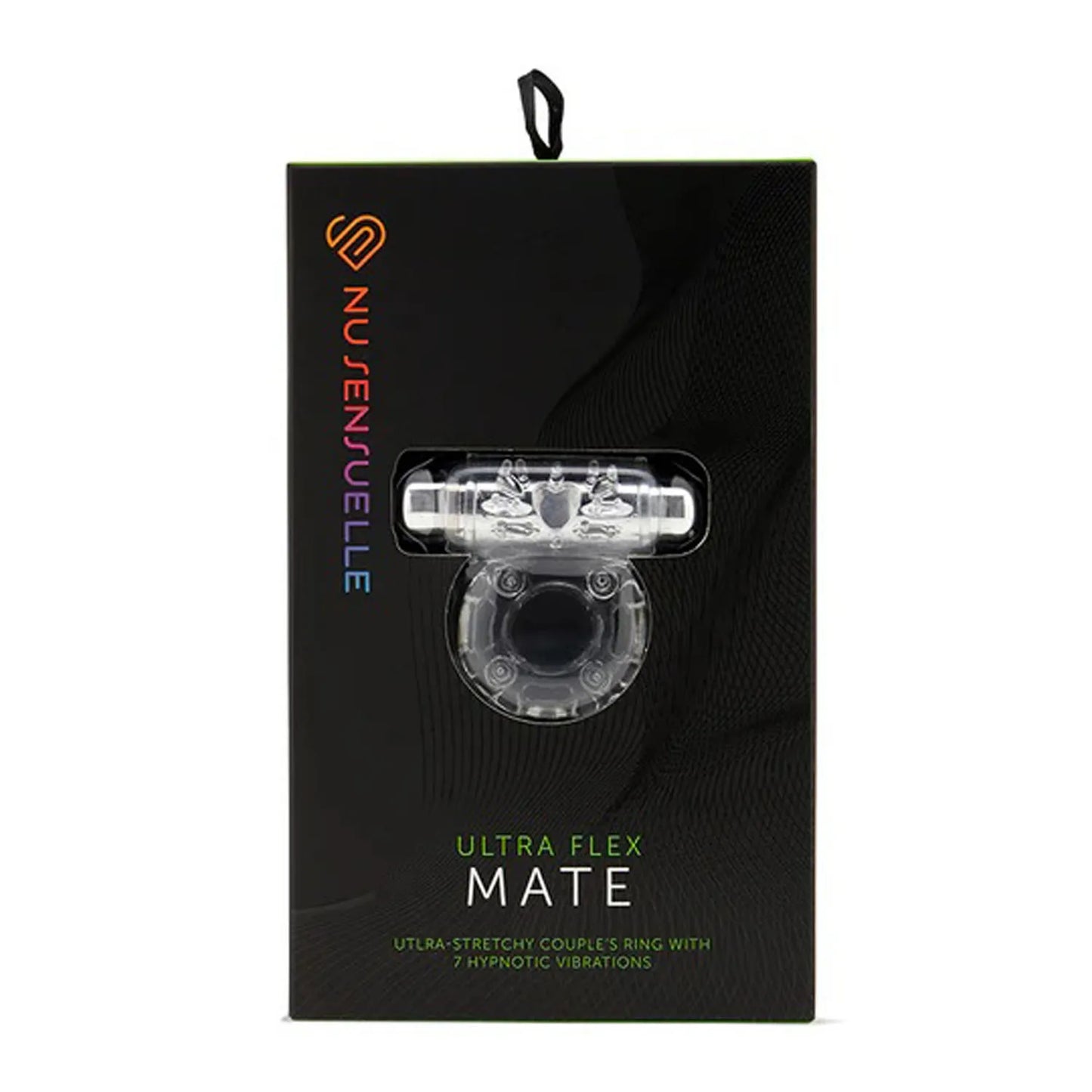 Nu Sensuelle Ultra Flex Mate (Black / Clear) – Couples Ring with Vibration