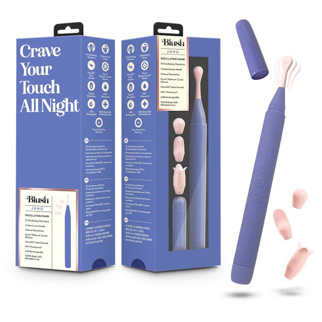 Blush Juno (Purple) – Oscillating Wand Vibrator with 10 Vibration Modes