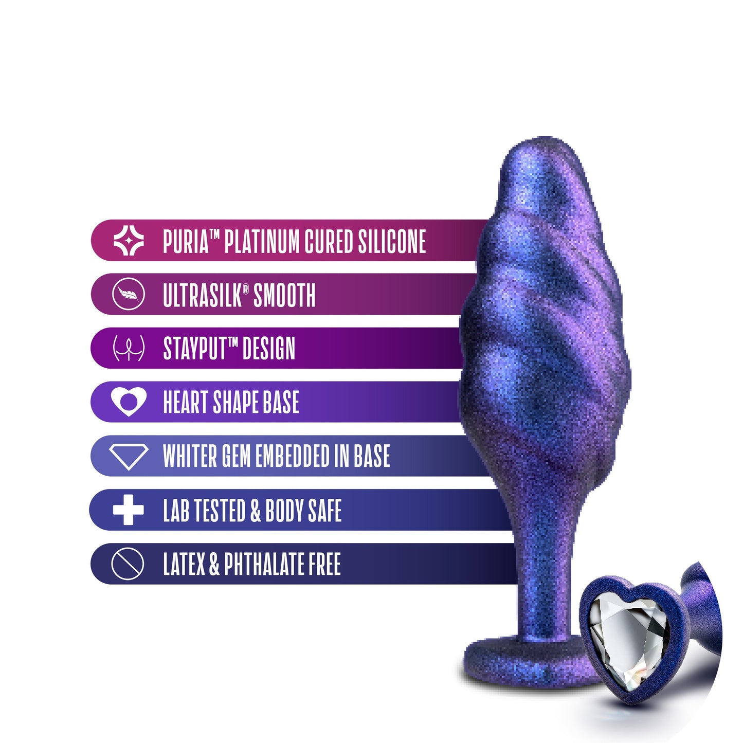 Anal Adventures Matrix Bumped Bling Butt Plug – Decorative Butt Plug
