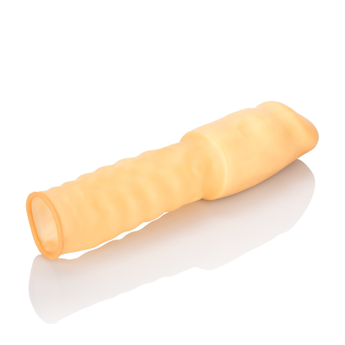 Smooth 3 Inch Ivory Latex Penis Extension with Roll Down Sleeve