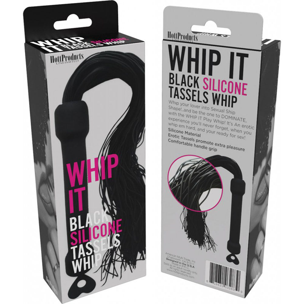 Whip It Play Whip – Silicone Tassel Whip with Comfortable Grip Erotic Accessory