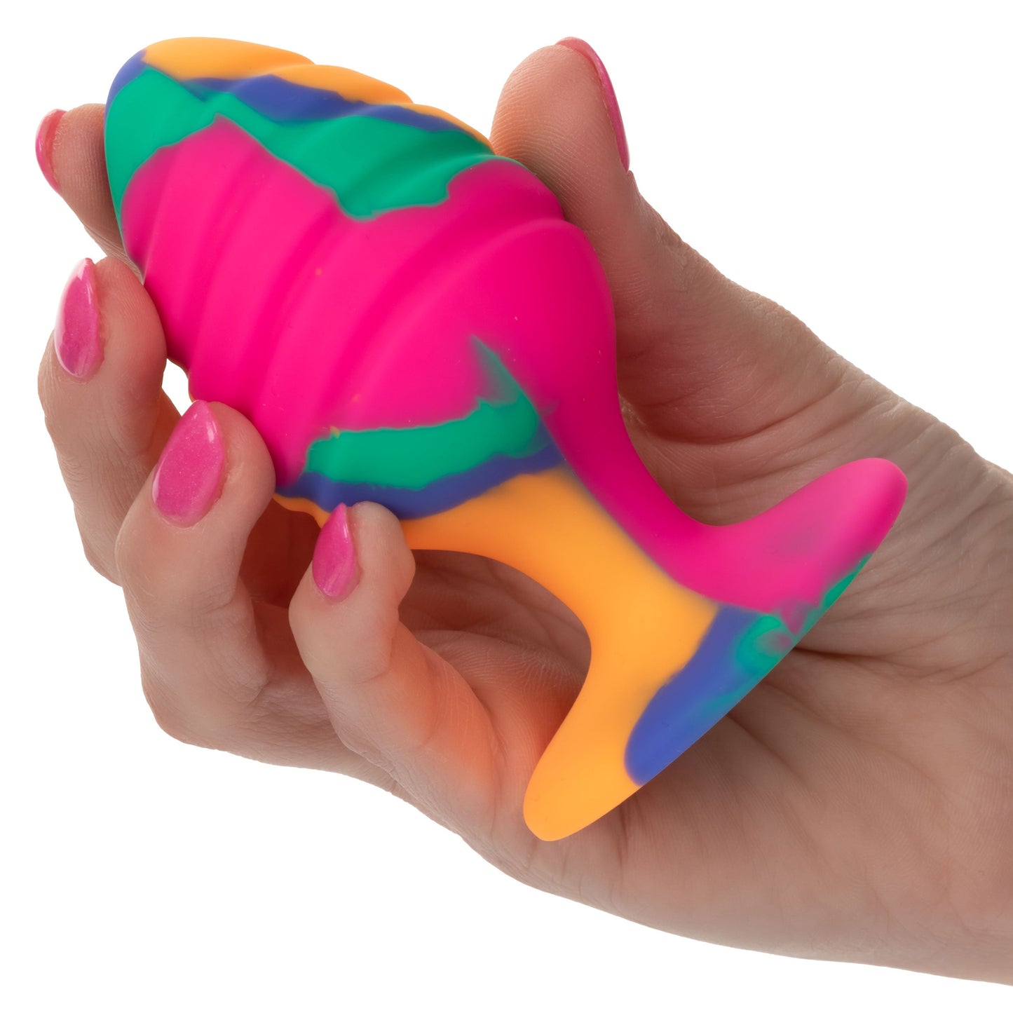 Cheeky Large Swirl Tie Dye – Colorful Large Butt Plug