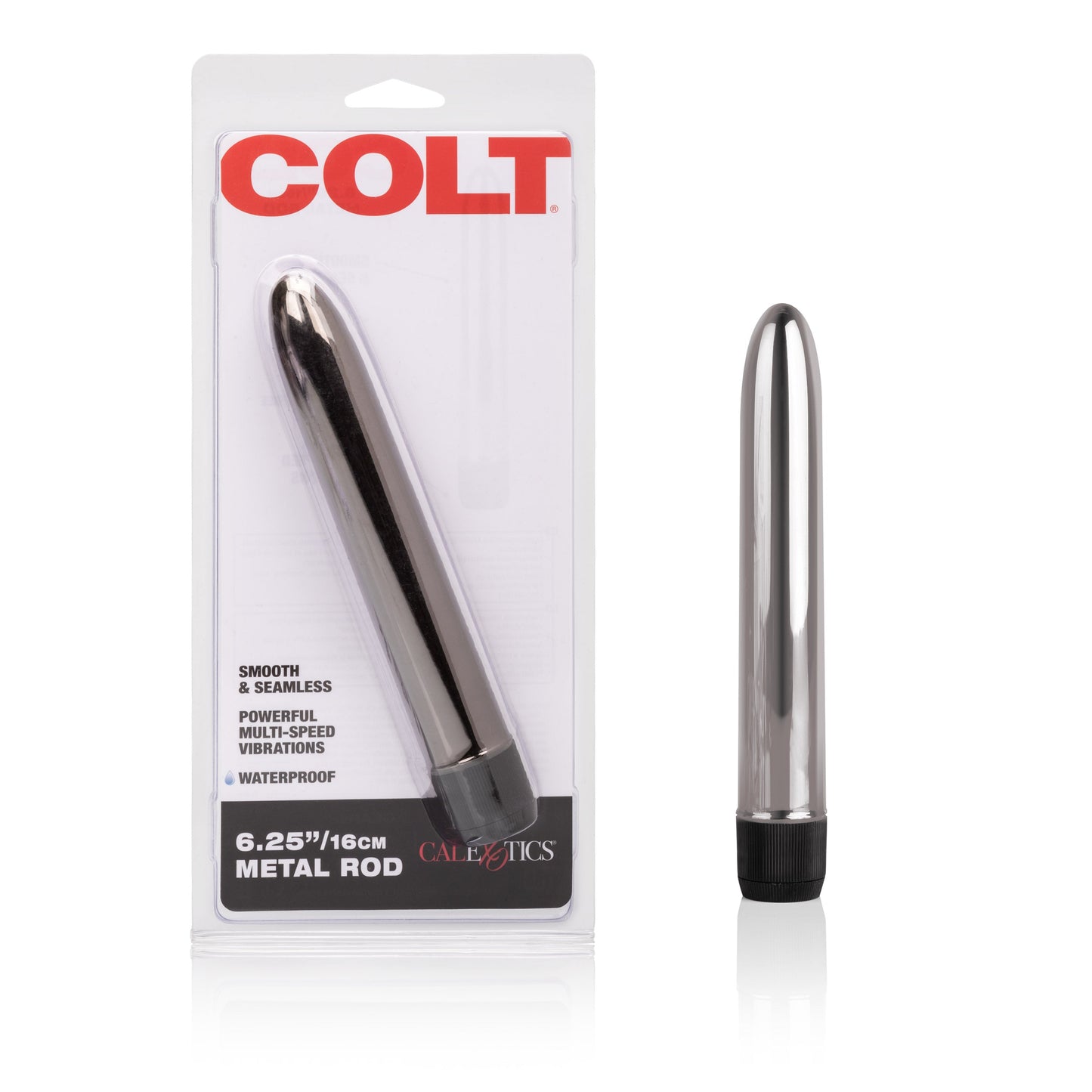 Colt Metal 6.25 Inch – Multi-Speed Silver Vibrator with Smooth Seamless Finish
