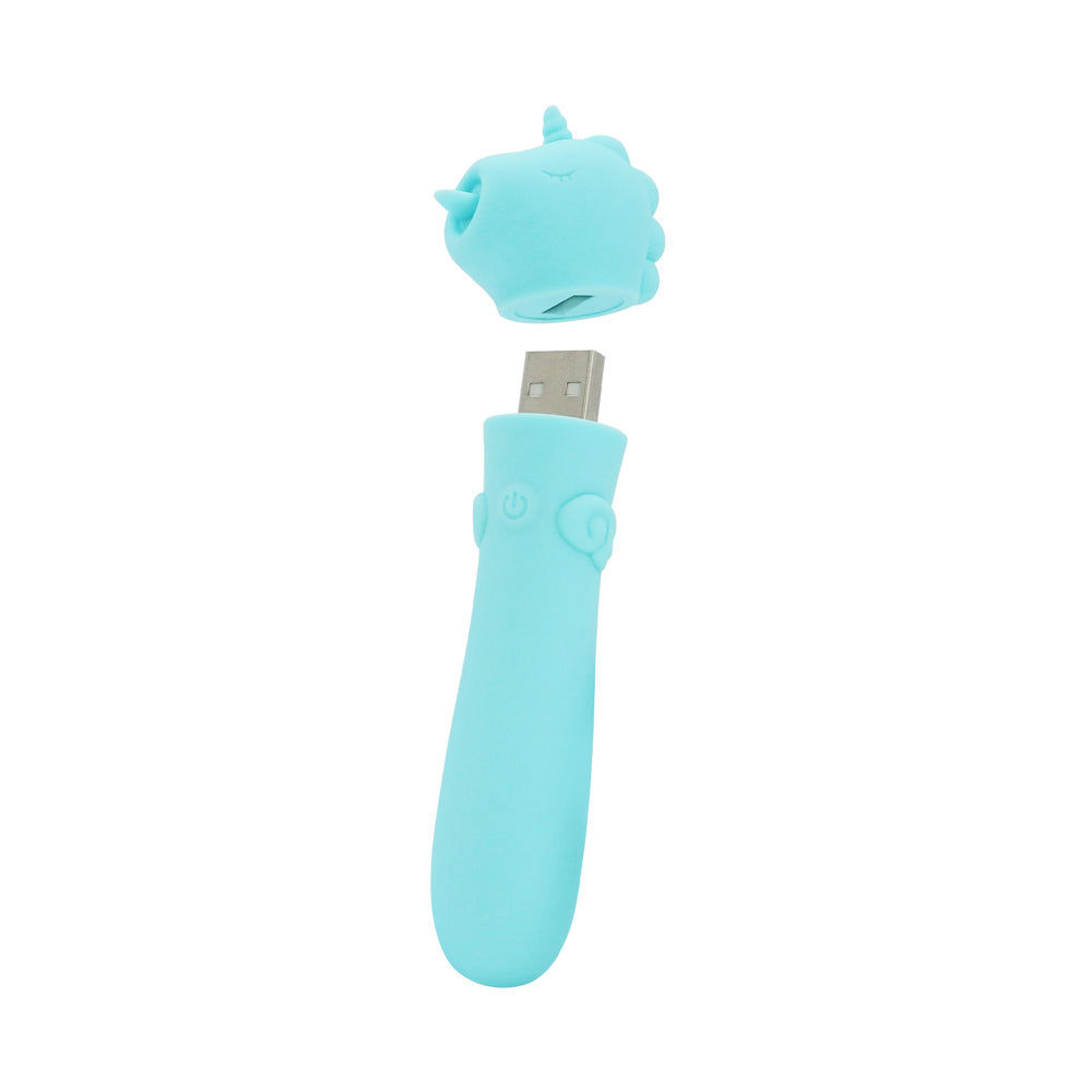 Karma Lilac Unihorn USB (Blue) – Compact Rechargeable Silicone Vibrating Bullet