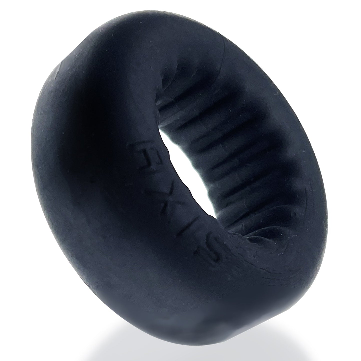 Oxballs Axis Inner Ribbed Griphold Comfort Cock Ring Black Ice