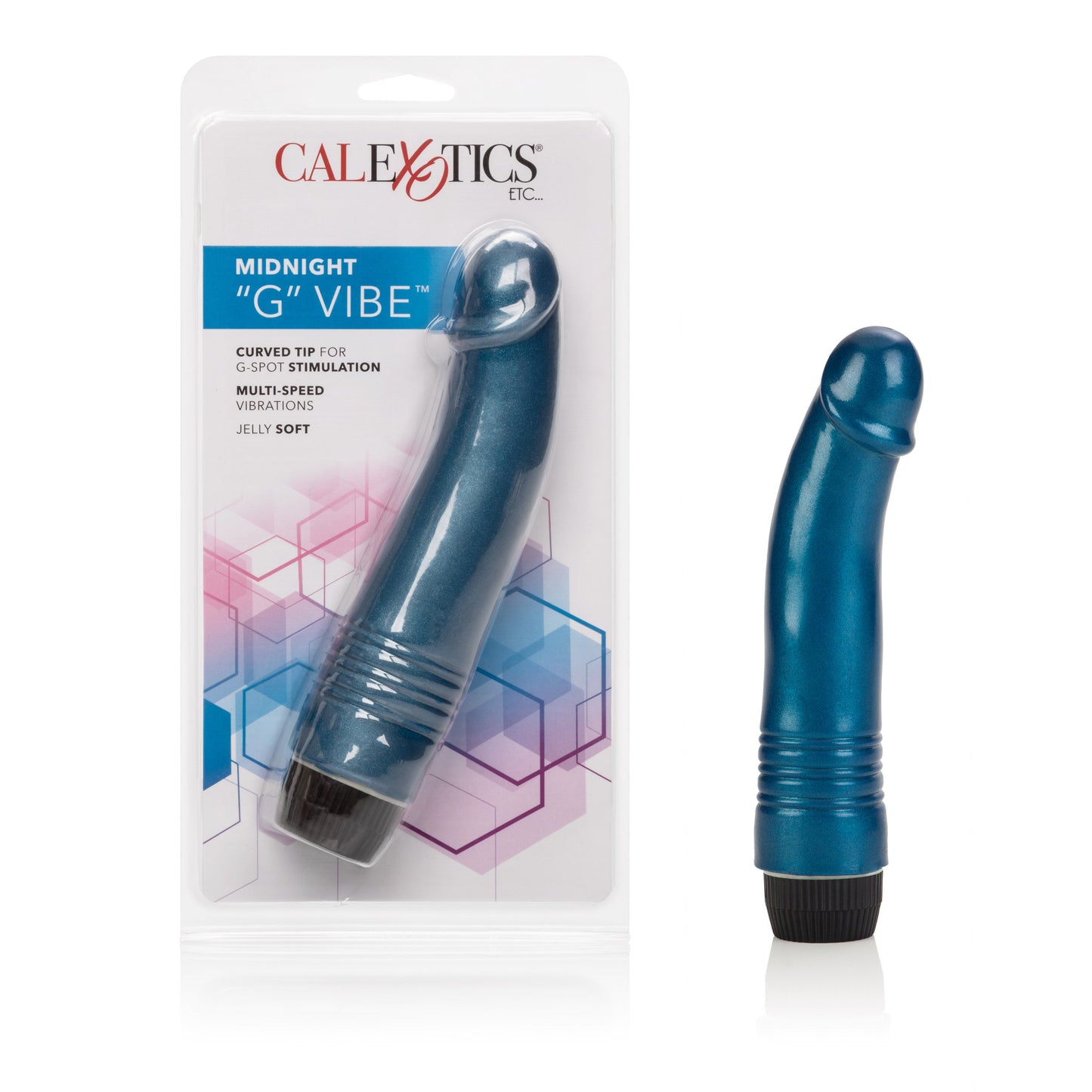 Midnight G Spot Vibrator 6.75 Inch Soft Flexible Jelly Toy