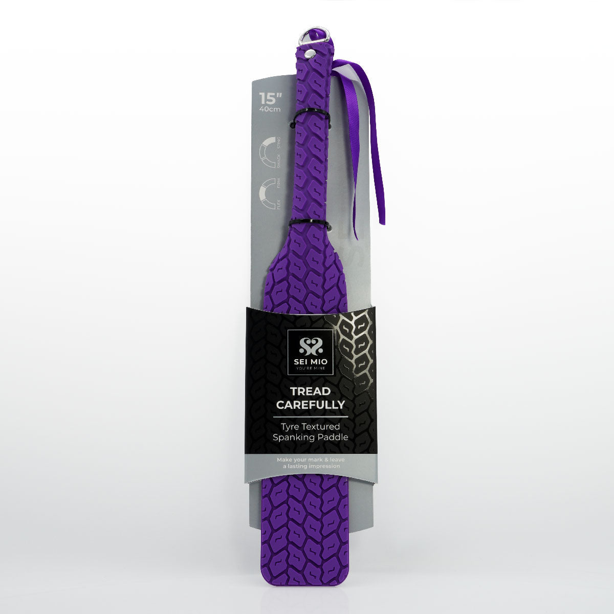 Sei Mio Tyre Paddle Purple 15 Inch Double-Sided Vegan Waterproof Spanking Paddle