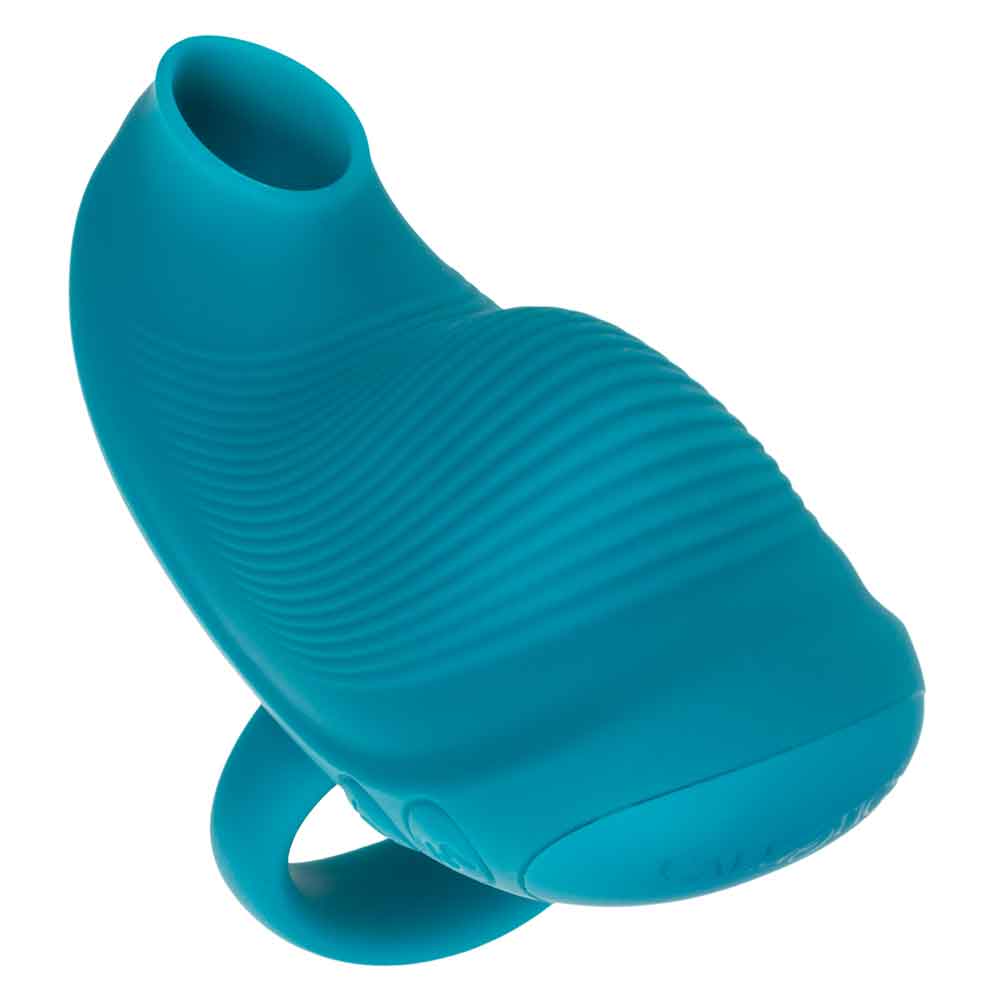 Envy™ Handheld Suction Massager in Teal Blue with 3 Suction Speeds and 7 Vibration Functions