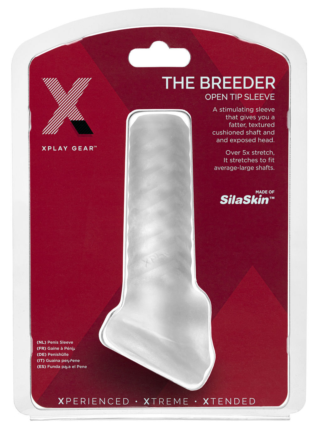 Xplay Breeder (Clear) – Textured Stretch Sleeve