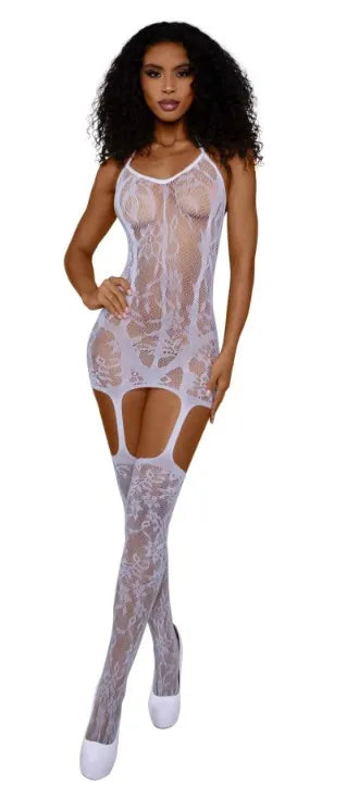 Lace and Opaque Seam Garter Dress – Women's Lingerie