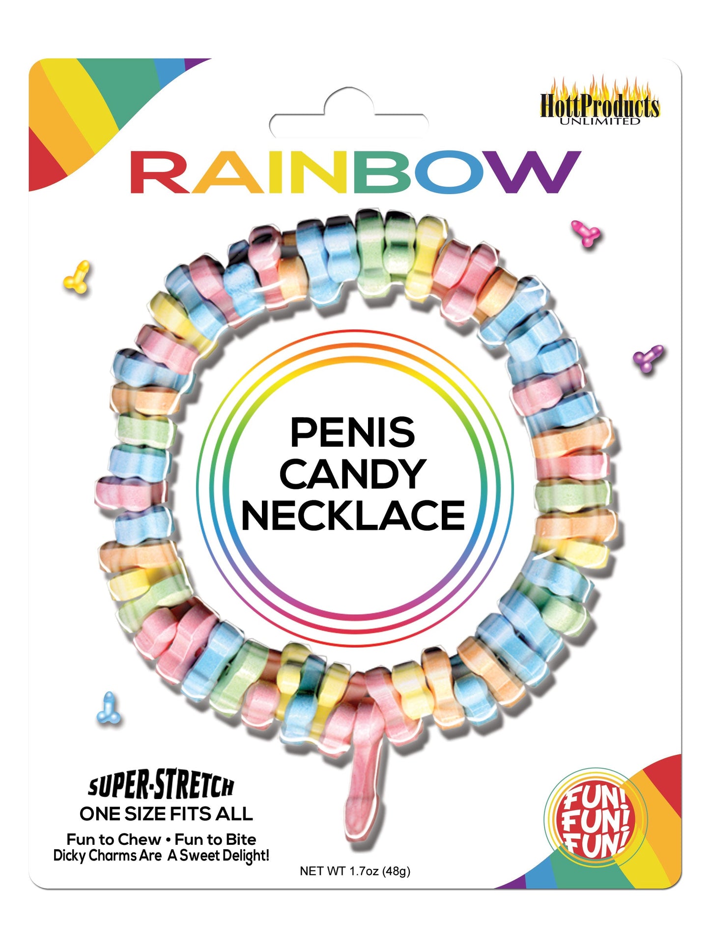 Dicky Carms Necklace – Multi-Flavored Edible Candy Charm Necklace