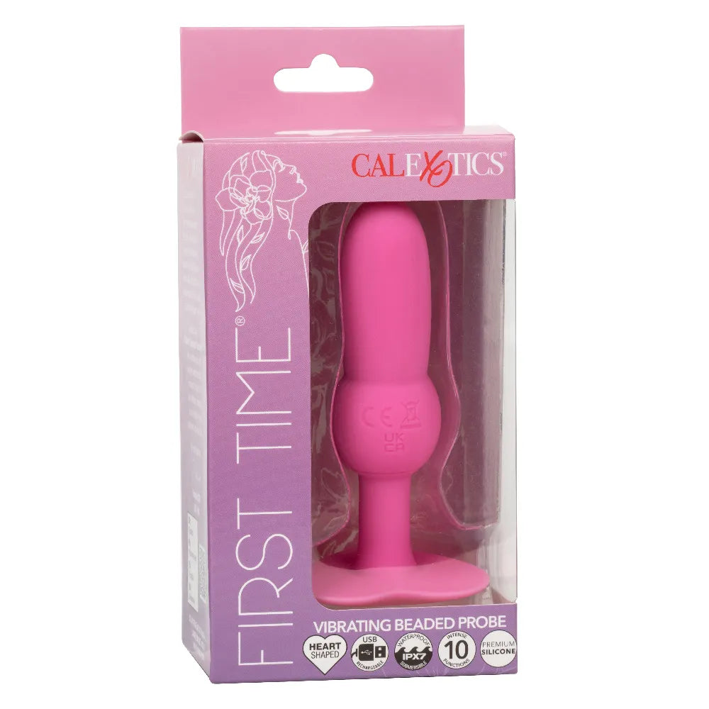 First Time Vibrating Beaded Probe – 3.7" Beginner Vibrator
