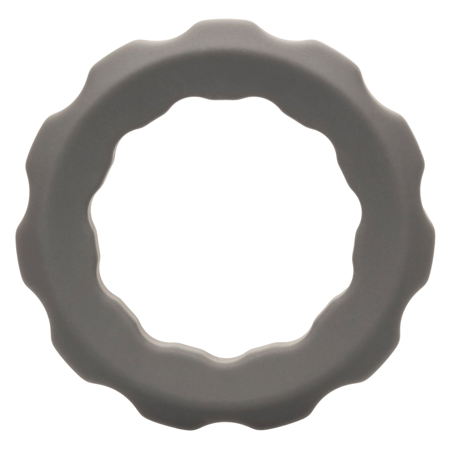 Alpha Liquid Silicone Erect Ring Stretchy Comfortable Gray Beaded Design