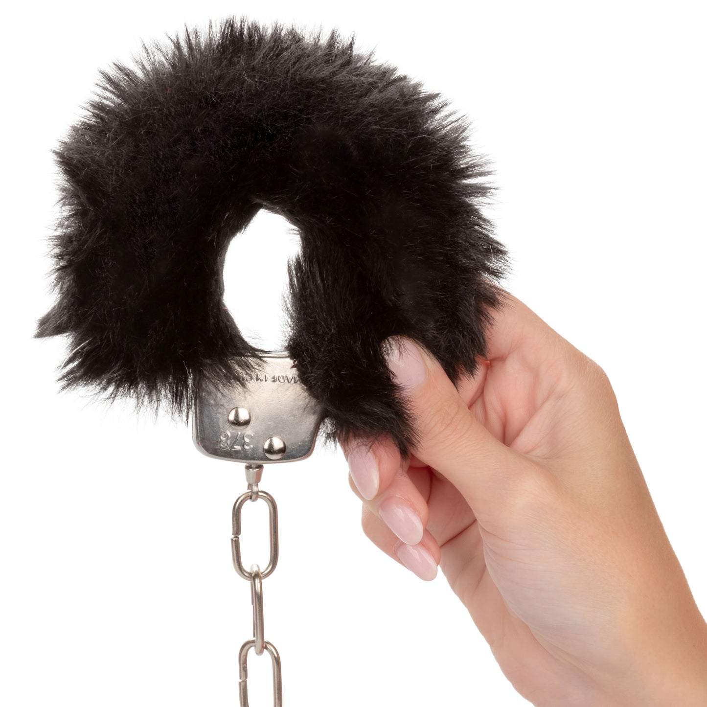 Ultra Fluffy Black Furry Bondage Cuffs