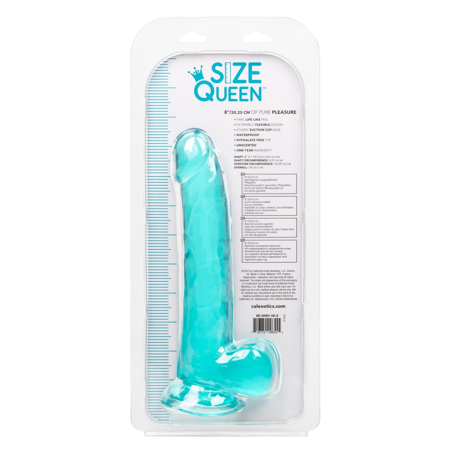 Size Queen 8 Inch Realistic Dong in Ivory
