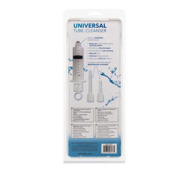 CalExotics Universal Tube Cleanser 3.5 fl oz Transparent Anal Douche with Two Attachments