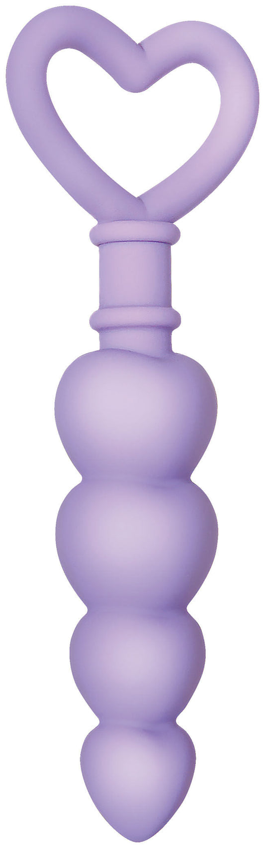 Sweet Treat Heart-Shaped Silicone Beads – 6.15" Flexible Graduated Butt Plug