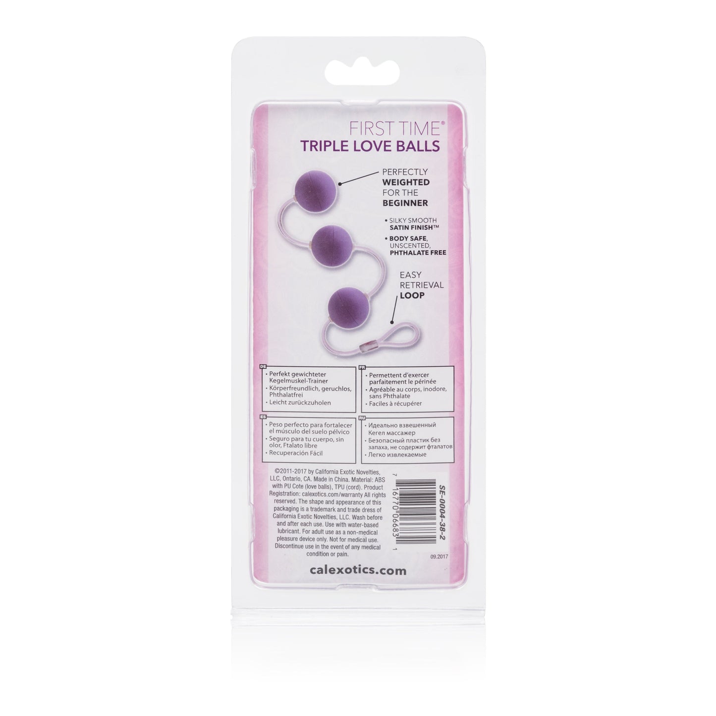 First Time Love Balls Triple Lover Purple Set with 1.25 Inch Smooth Weighted Kegel Balls