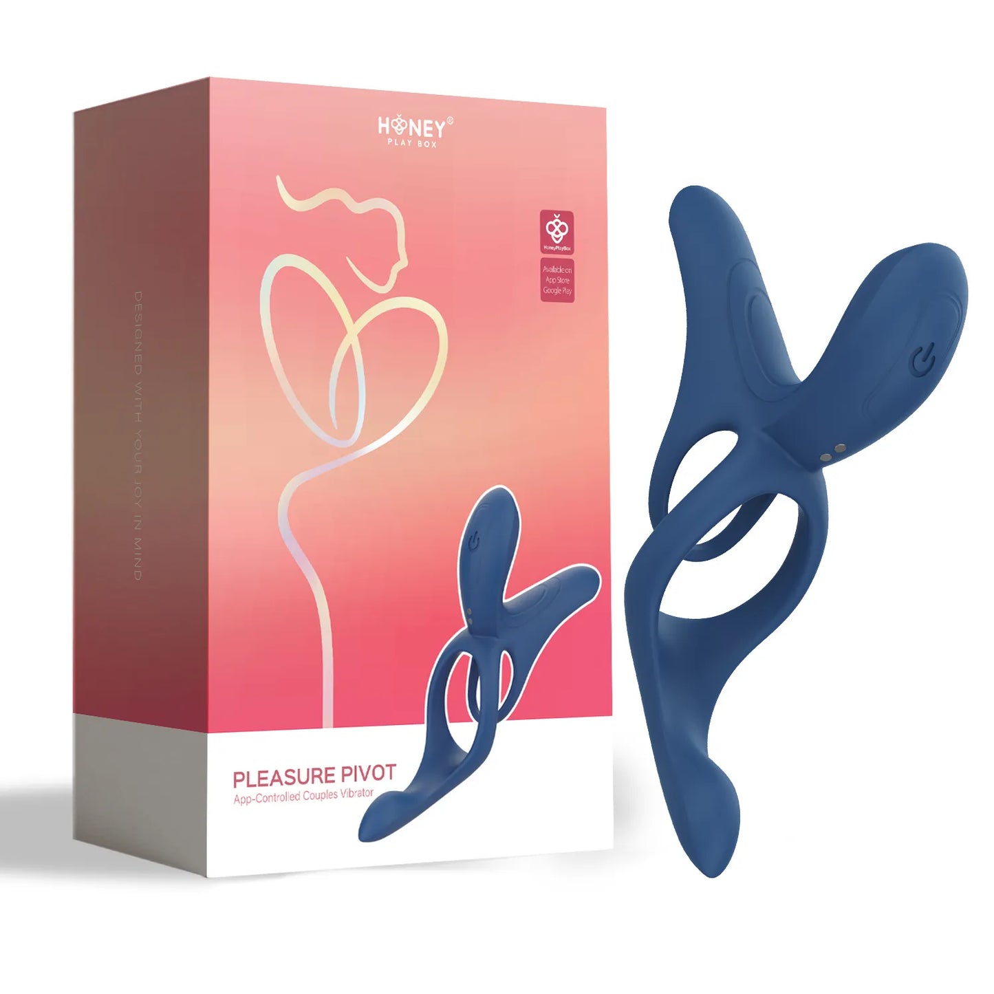 Pleasure Pivot (Navy Blue) – App-Controlled Couples Vibrator