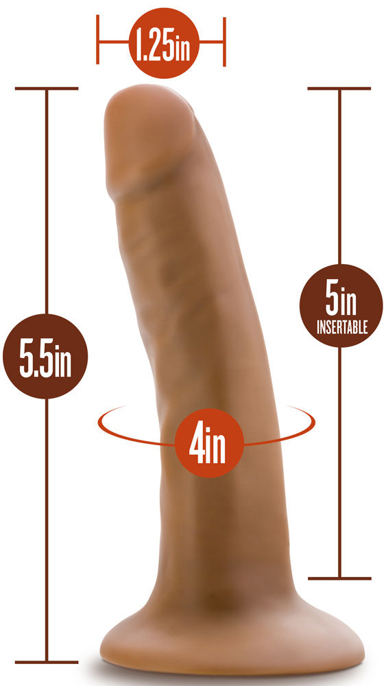 Dr. Skin Dr. Lucas (Mocha) – 5 Inch Silicone Dong With Suction Cup