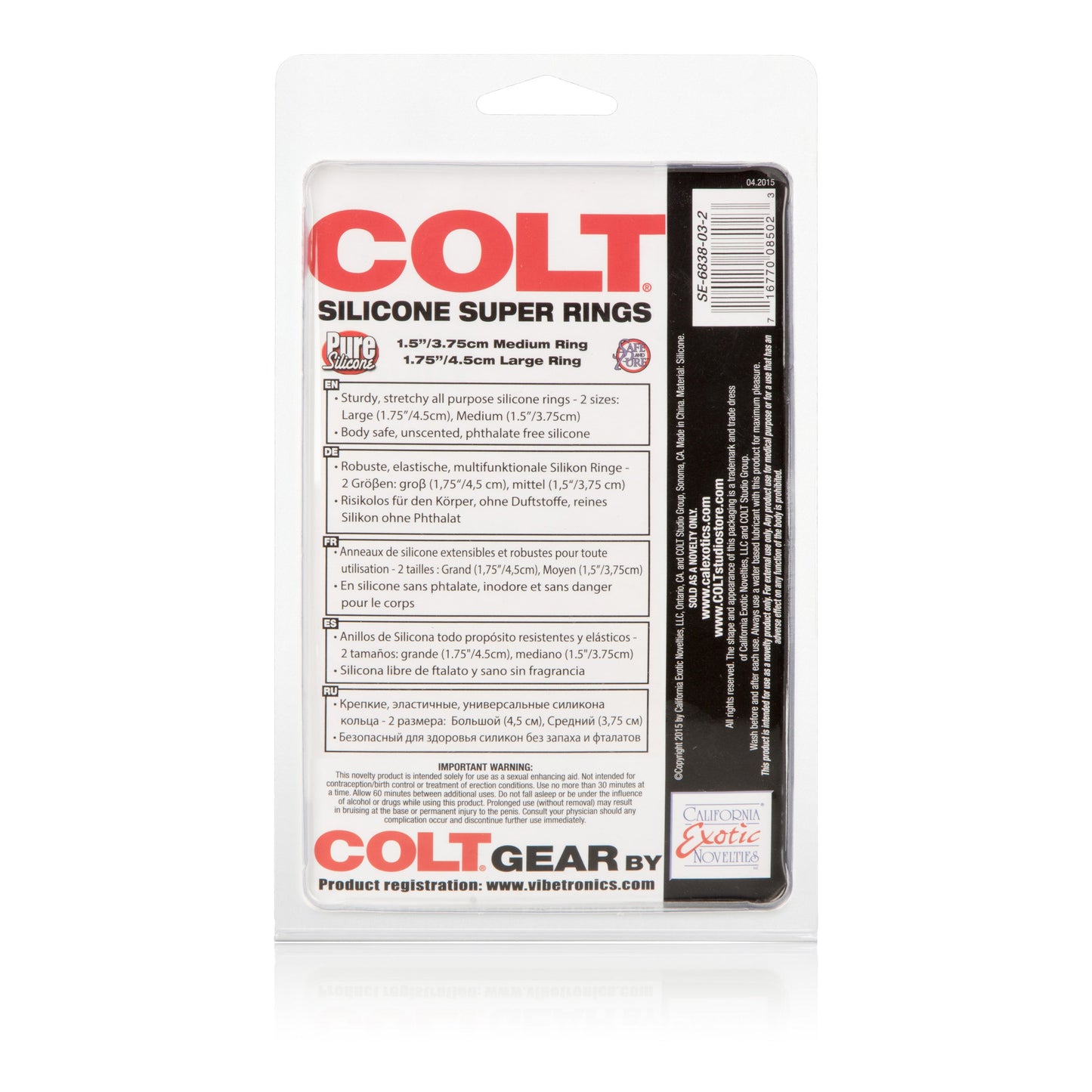 Colt Silicone Super Rings – Durable Stretchy Erection Enhancers Set of Two Rings