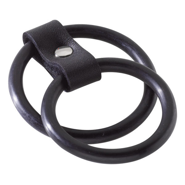 Spartacus Nitrile Dual Cock Ring (Black) – Comfortable Grip Cock Ring