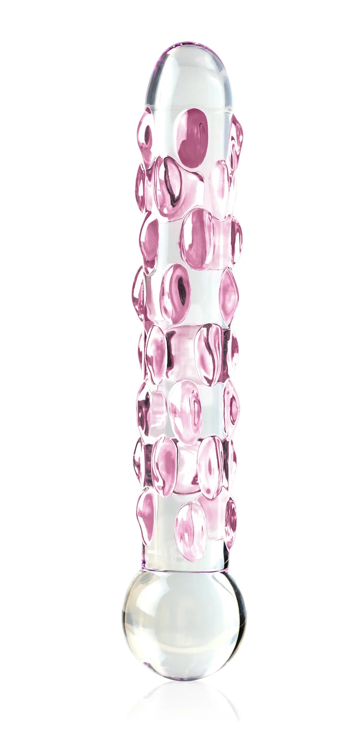 Icicles No. 7 (Clear/Pink) – Luxury Hand-Blown Glass Massager