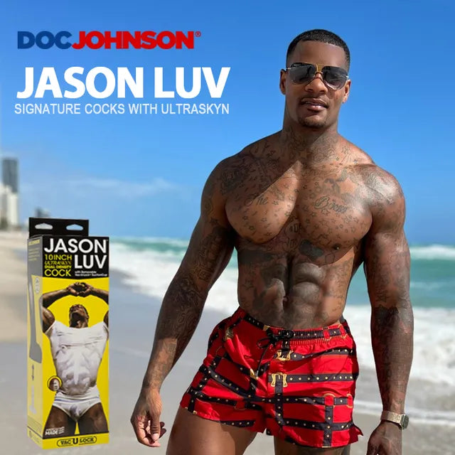 Signature Cocks Jason Luv 10 Inch ULTRASKYN Cock with Removable Suction Cup – Realistic Dildo
