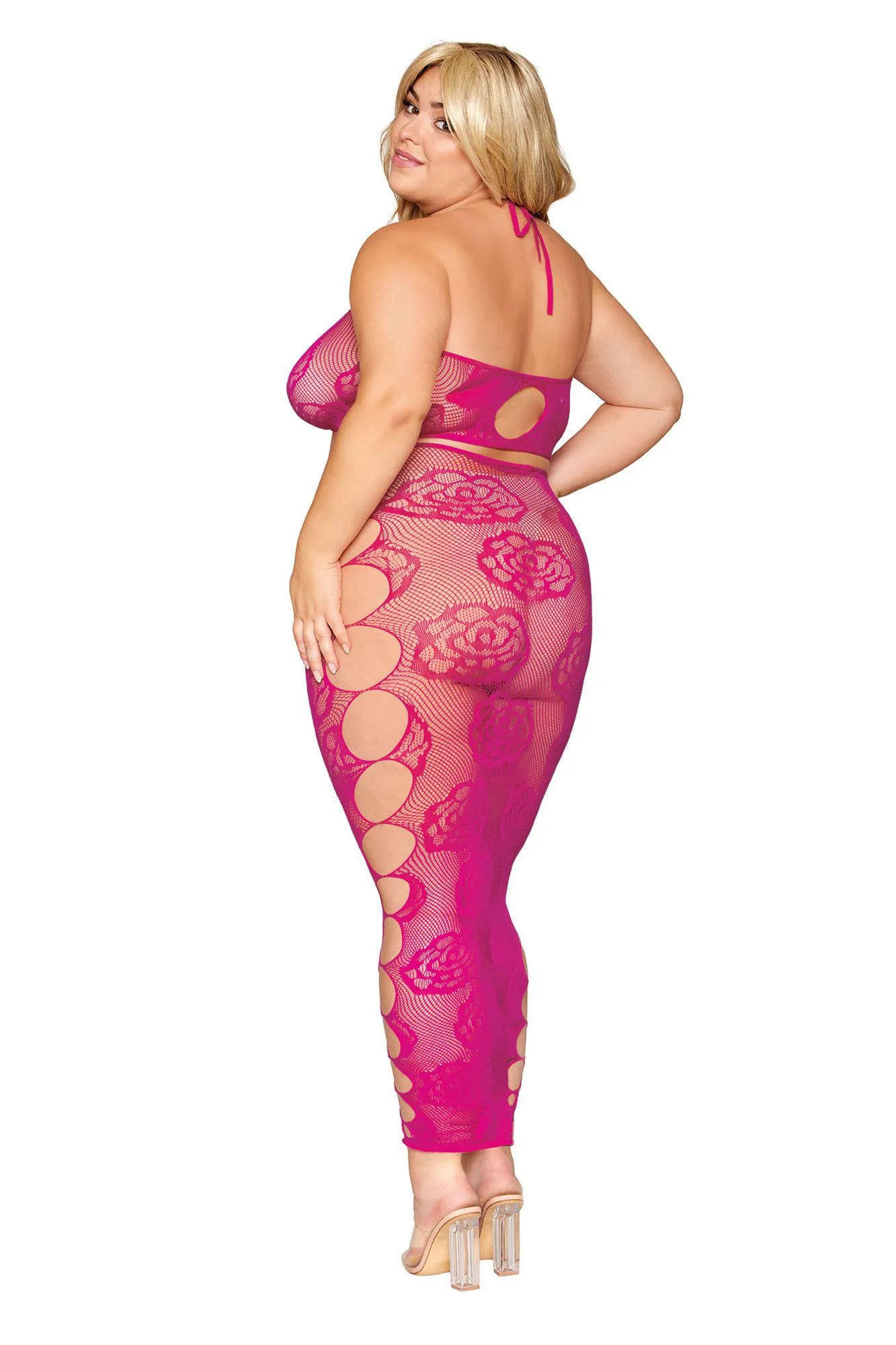 Seamless Bralette and Long Skirt Set – Queen Size Lingerie