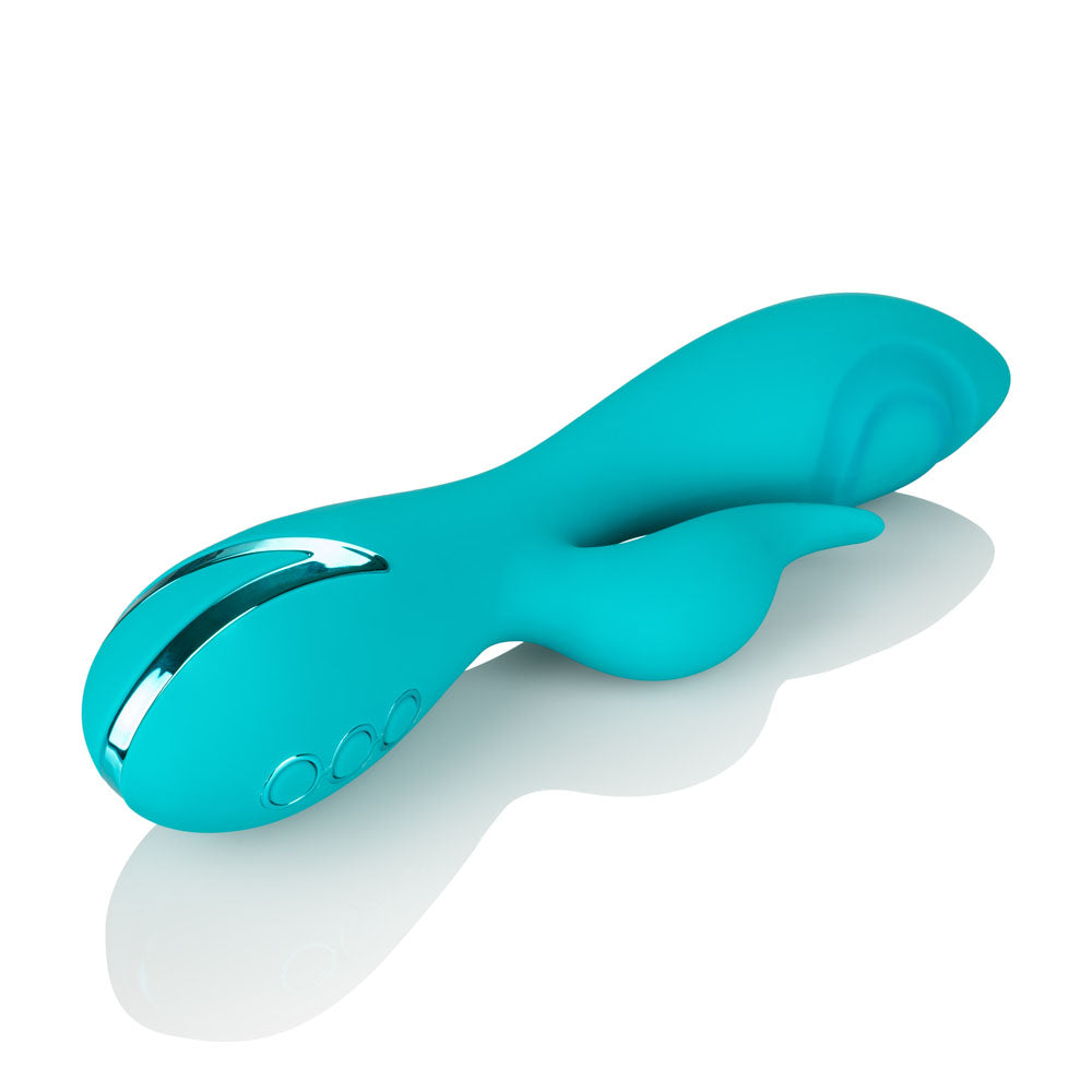 California Dreaming Santa Monica Starlet Teal Massager with 10 Vibration Functions=