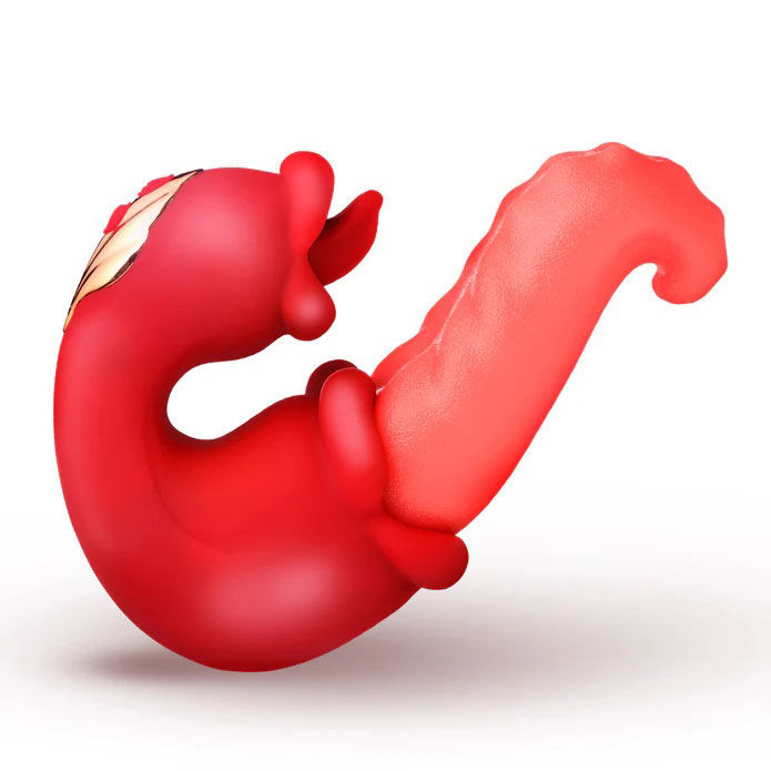 Lickgasm Lick Lasher (Red) – Dual-Action Licking Vibrator