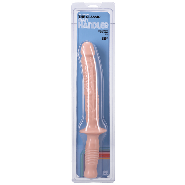 The Manhandler White 10 Inch – Realistic Grip Handle Dildo