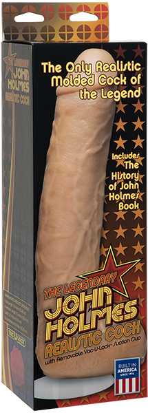 John Holmes Realistic Cock 9.5 Inch with Removable Vac-U-Lock Suction Cup – Dildo