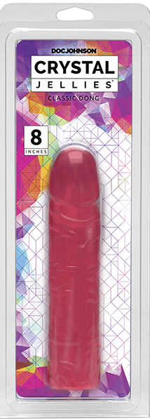 Doc Johnson Crystal Jellies Classic 8 Inch Soft Flexible Dong