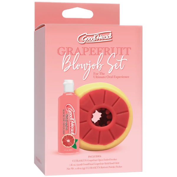 Goodhead Grapefruit Blowjob Set With Glide Sleeve