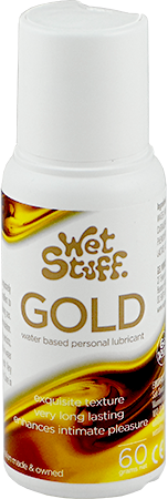 Wet Stuff Gold – Long-Lasting Clear Water-Based Lubricant