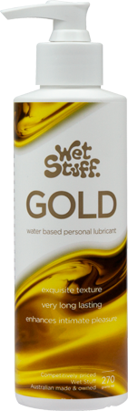 Wet Stuff Gold – Long-Lasting Clear Water-Based Lubricant