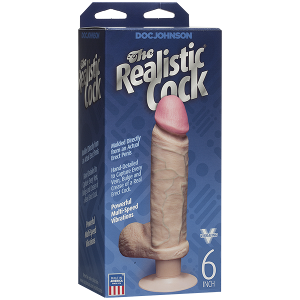 Ultraskyn Vibrating 6 Inch Phthalate-Free Suction Cup Dildo – Realistic Vibrating Dildo