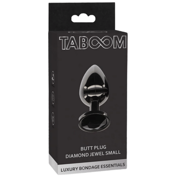 Taboom Butt Plug With Diamond Jewel Small – Lightweight Aluminium Butt Plug