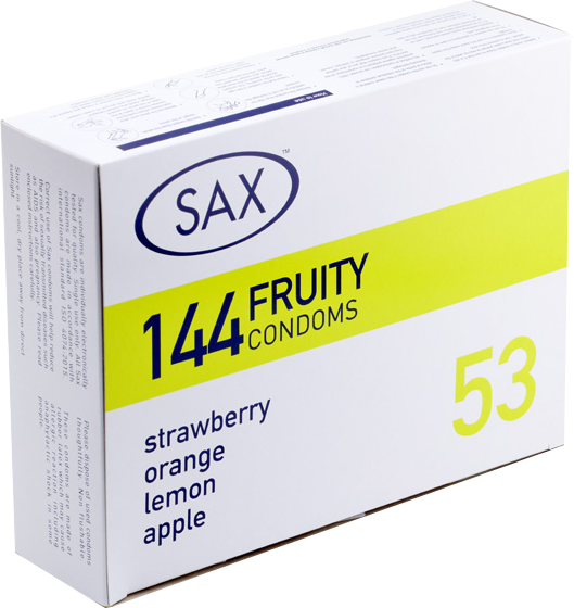 Sax Fruity Condoms 144 Pack – Bulk Condoms