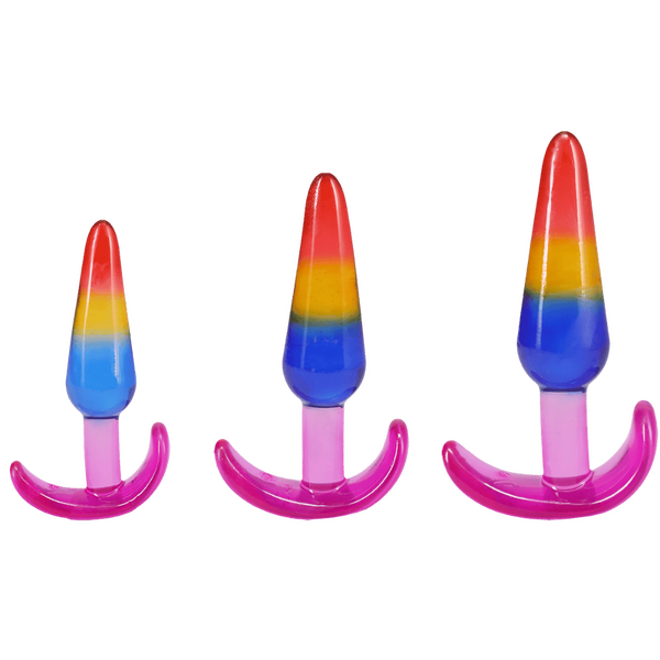 Crystal Jellies Rainbow Anal Trainer Set – Beginner Friendly Anal Plugs