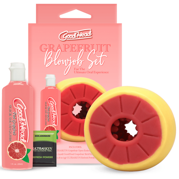 Goodhead Grapefruit Blowjob Set With Glide Sleeve