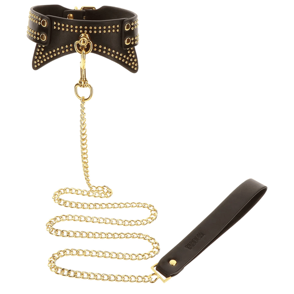 Taboom Studded Collar and Leash Set – Vegan Bondage Accessories