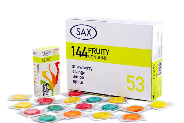 Sax Fruity Condoms 144 Pack – Bulk Condoms