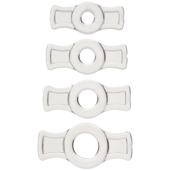 Titanmen Cock Ring Set (Black) – Stretchable Cock Rings Set